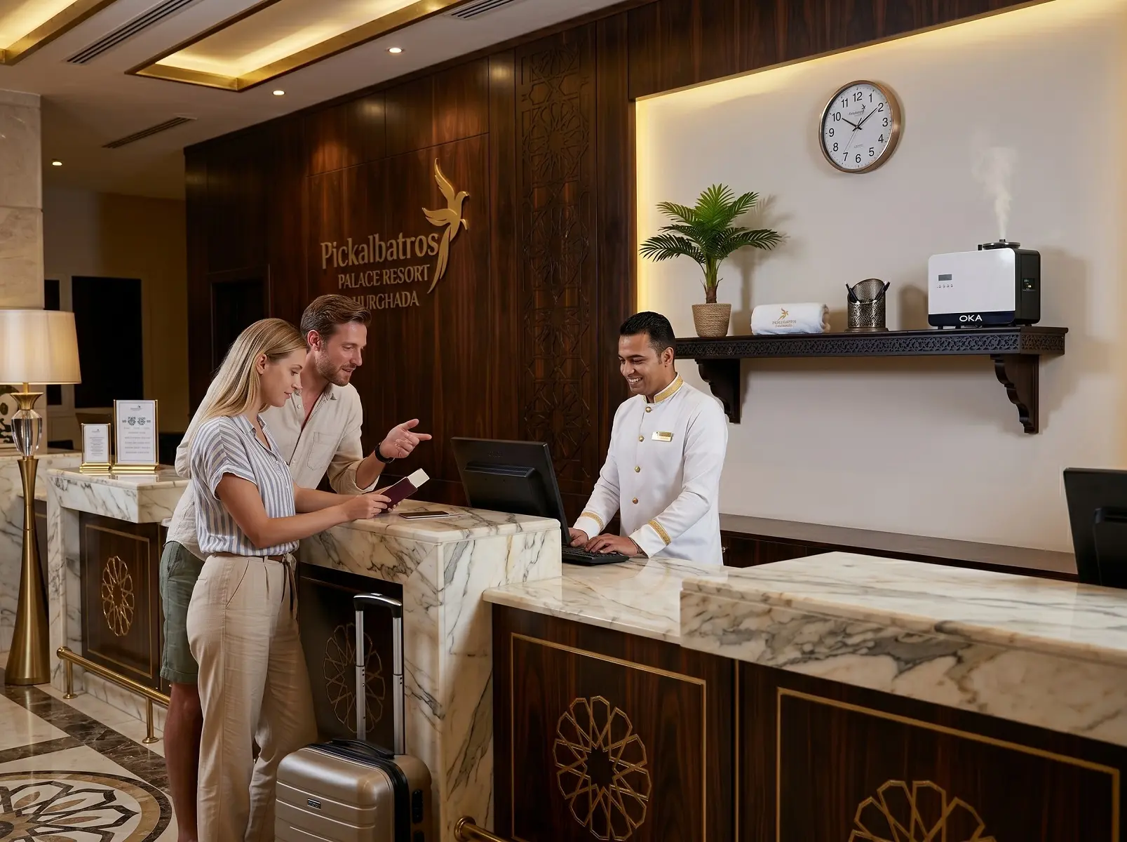 جهاز هوم كير مركب في لوبي فندق ألباتروس